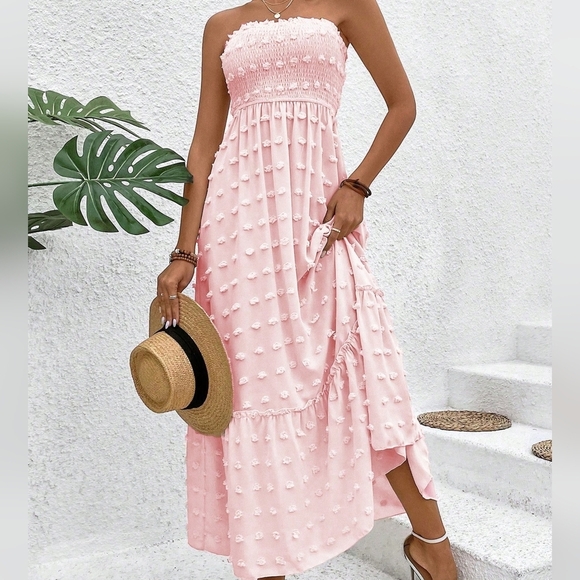 Dresses & Skirts - Summer Fashionable 3d Polka Dot Long Bandeau Maxi Dress